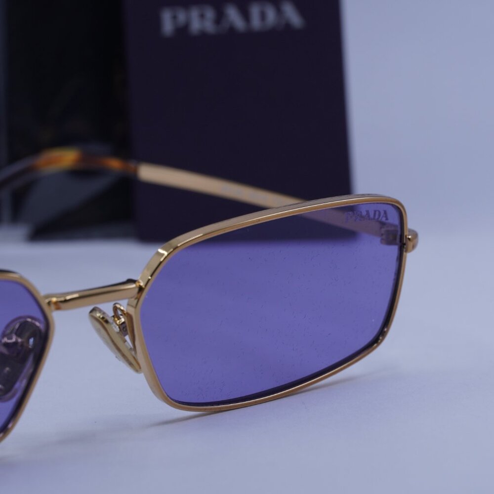 Prada PRA60S 7OE01O Rectangle Sunglasses – Brass - Picture 5 of 8